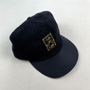 Vintage Winter Olympic Games Hat Cap Fitted 7-1/4 Black Fleece CBS Network 1988